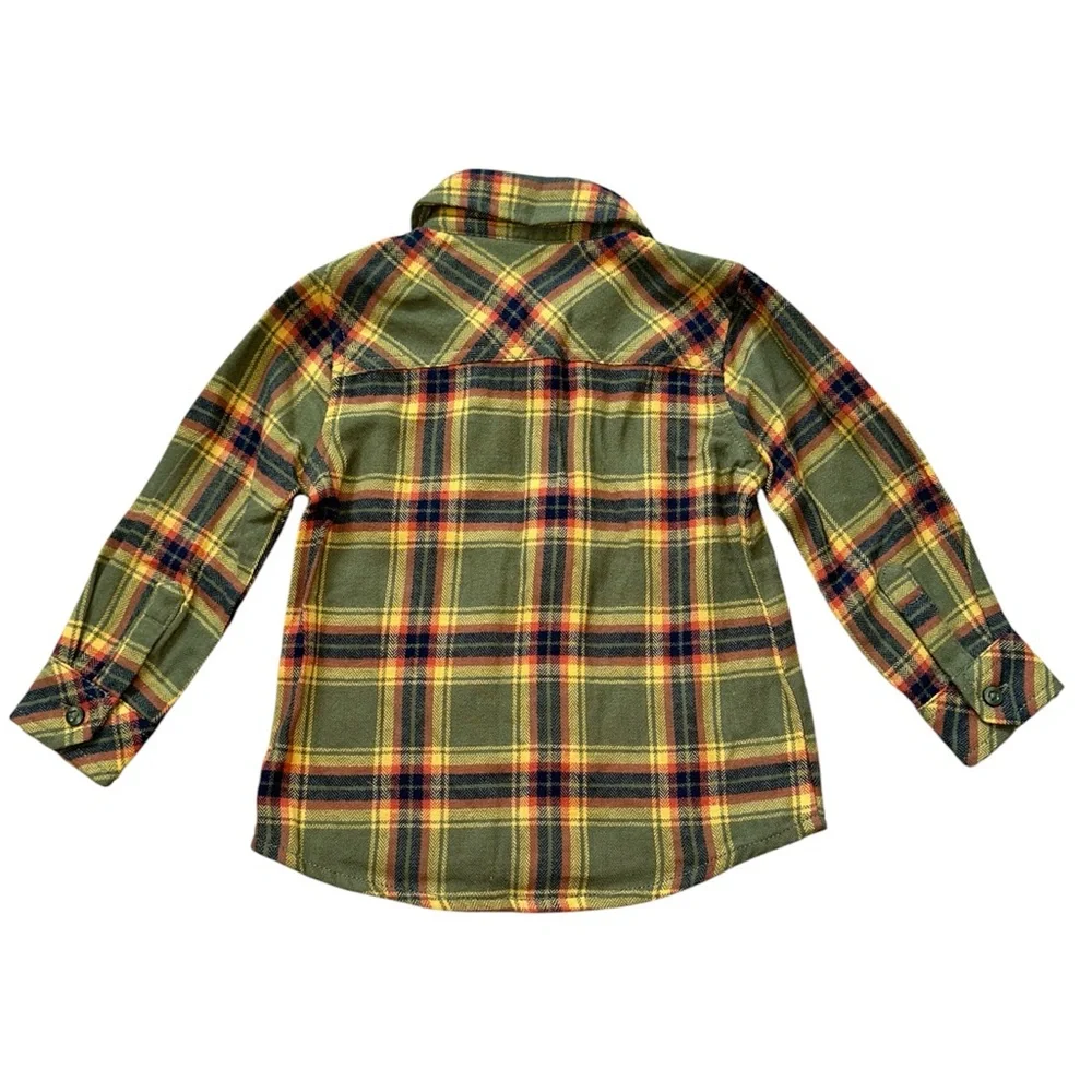 Dip Baby Boy Plaid Flannel Button Down Shirt